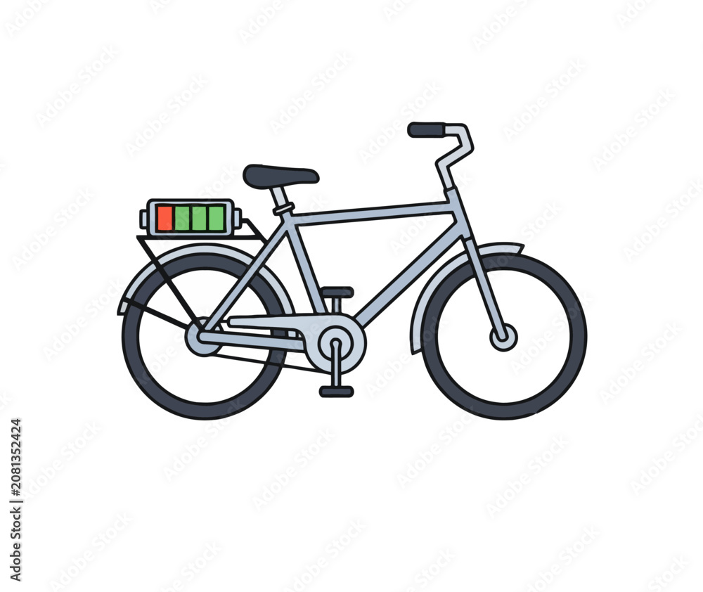 Fototapeta premium Modern Utility Bike with Electric Cargo Box.