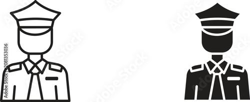 Schilderij op canvas Officer icon for website projects