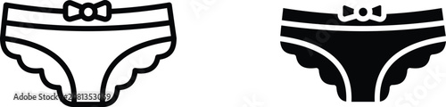 Принти на полотні Panties icon for website projects