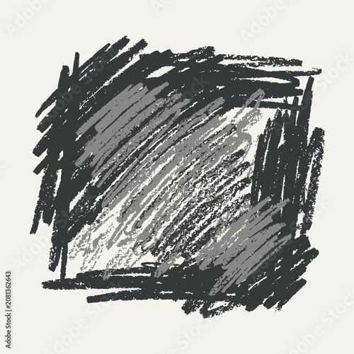 Abstract charcoal scribble texture on a light background
