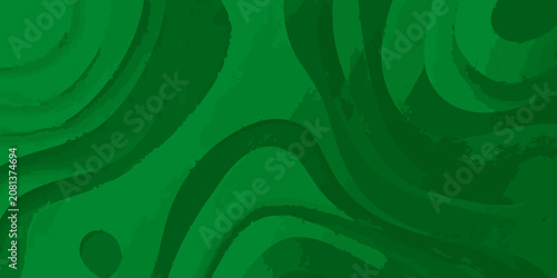 Принти на полотні abstract green flowing lines watercolor painting artwork curves swirls waves bac