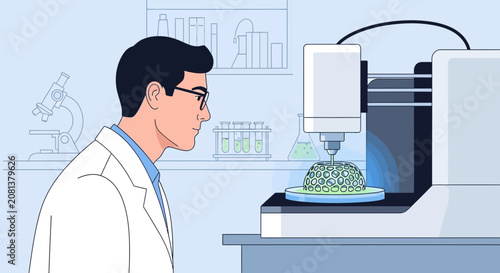 Scientist uses 3D bioprinter to create organic structure in laboratory