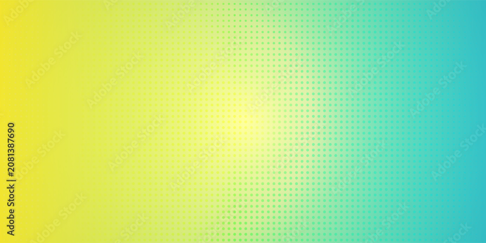 Fototapeta premium Bright pop art background in blue and yellow colors dot haltone retro style, vector illustation full hd