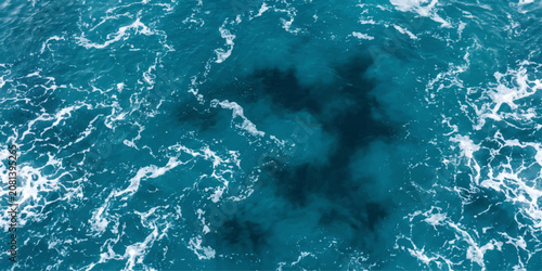Cuadro en lienzo Abstract Blue Water Surface Texture with Clear Ripples and Transparent Swimming