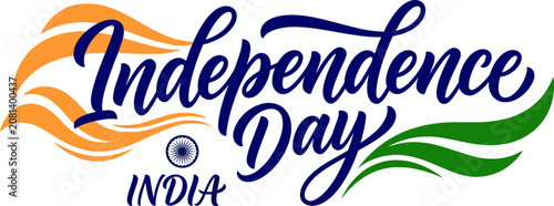 Obraz na plátně India independence day typography vibrant calligraphy for august 15th celebratio