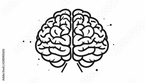 Human Brain Illustration Medical Concept.