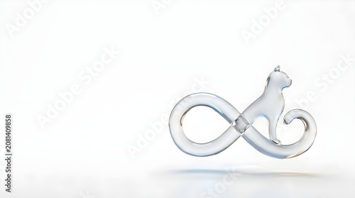 International Cat Day Cute and Creative Cat Celebration Concept on White Background
