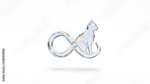 International Cat Day Cute and Creative Cat Celebration Concept on White Background