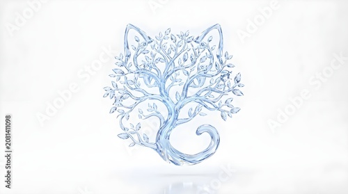 International Cat Day Cute and Creative Cat Celebration Concept on White Background