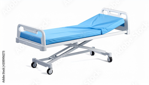 3D Hospital Bed Isolated on White Background