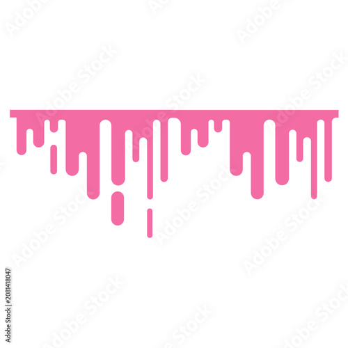 Pink dripping paint vector illustration