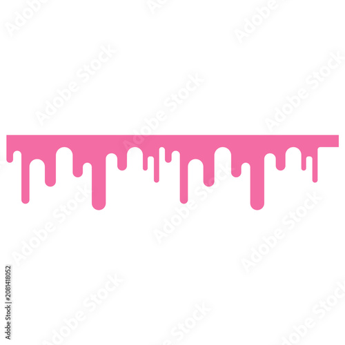 Pink dripping liquid border vector
