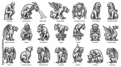 Photos Collection of Medieval Gargoyles and Grotesques - Stone Sculptures