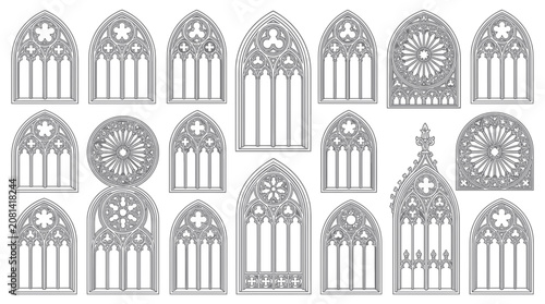 Foto Gothic Window Designs Collection - Architectural Ornate Elements