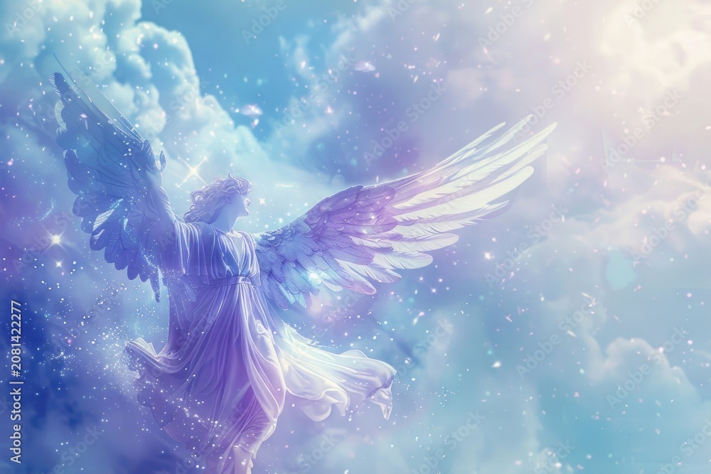 Obraz premium Angel illustration archangel outdoors female.