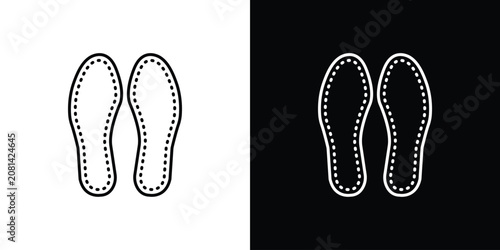 Schilderij op canvas Soles icon black lineart editable vectors pack
