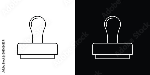 Konstfotografi Stamp icon black lineart editable vectors pack