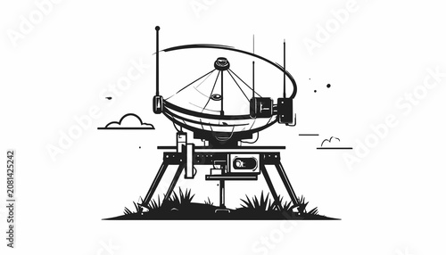 Tableau sur toile Satellite Dish Antenna Communication Technology.
