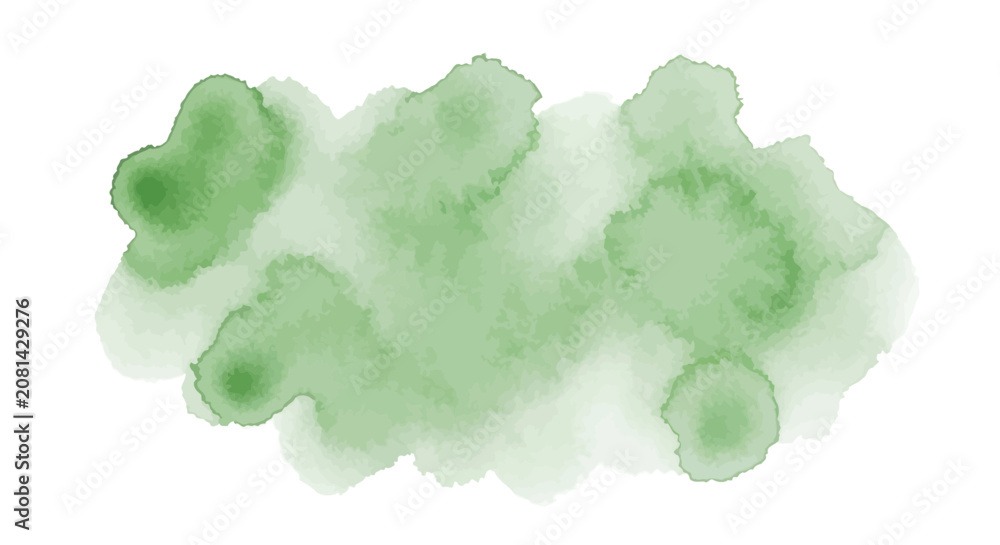 Obraz premium Sage green watercolor wash with soft organic edges