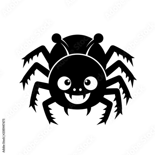 Black and White Silhouette of a Spider