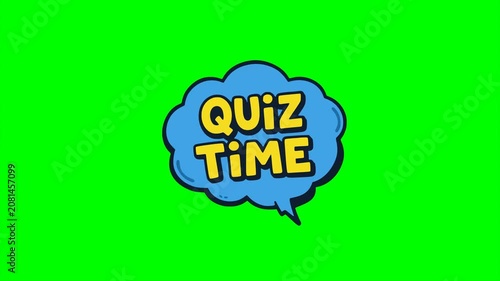 quiz time speech bubble graphic element animation HD 4K