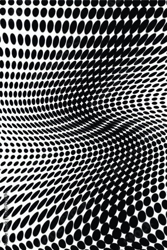 Wavy gradient halftone dots pattern texture background
