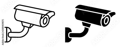 Obraz na płótnie security camera icon solid style