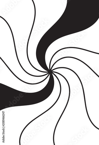Abstract Black and White Floral Swirl Background Vector  Silhouette Decorative Leaf Scroll Ornament Vintage Line Art Design Illustration Pattern