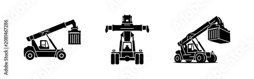 Photos Reach stacker container handler icons