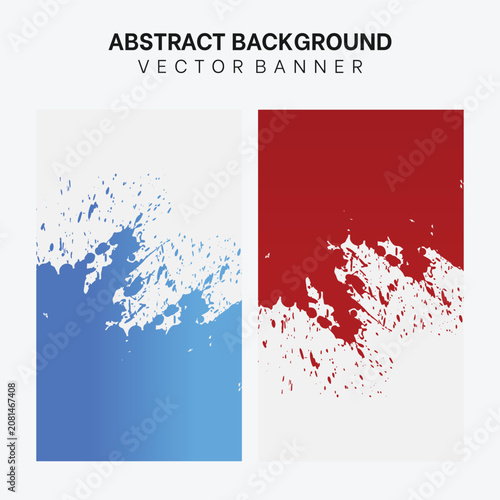 Quadro su tela Abstract Grunge Template Set In Two Colors Vector Design