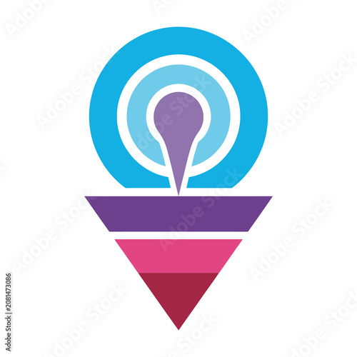 Lightbulb Idea Concept with Colorful Infographic Funnel