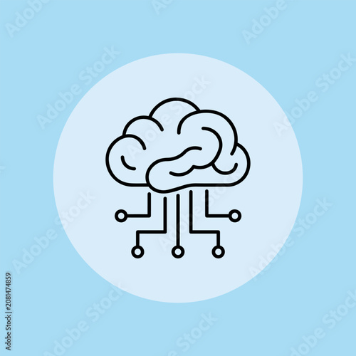 Cloud computing technology icon vector illustration