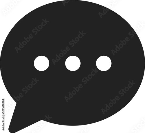 black speech bubble