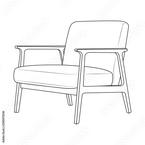 armchair isolated on white