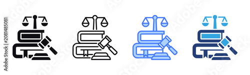 Foto Law Education icon sheet multiple style collection