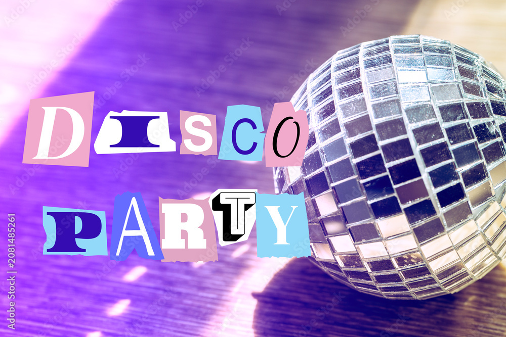 Fototapeta premium Happy birthday celebration with disco theme for guests to enjoy dancing and music