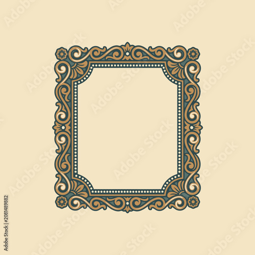 Ornate vintage frame with elegant floral patterns