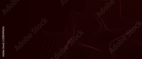 Abstract digital wave of particles. Futuristic point wave. Technology background vector. Vector illustration
