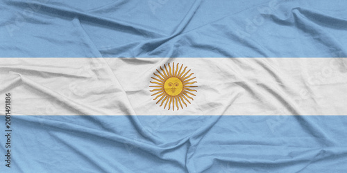 Argentina Flag Air Waves Close Up
