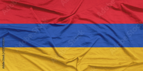 Armenia Flag Air Waves Close Up