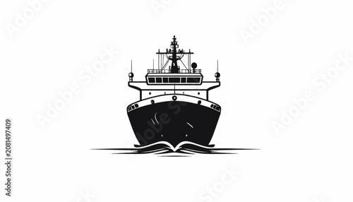 Tableau sur toile Large Ship Vessel Ocean Transport.