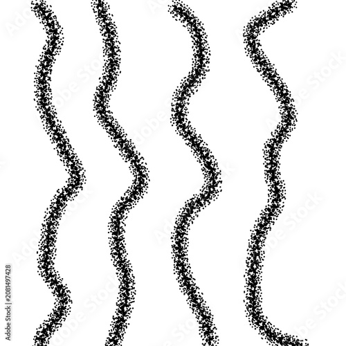 Stipple Brushstroke Lines – Wavy Dotted Vertical Stripes
