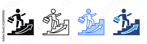 Career Progress icon sheet multiple style collection