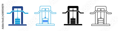 Gym Machine Icon Set Multiple Style