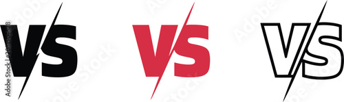 Картината върху платно VS versus battle icon, competition badge for sports matches, gaming tournaments, rivalry challenges, head to head contests, duel events and championship branding