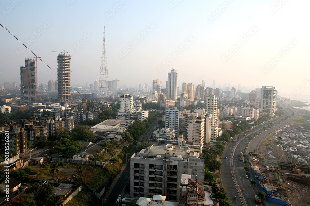 Obraz premium aerial view of the city of mumbai