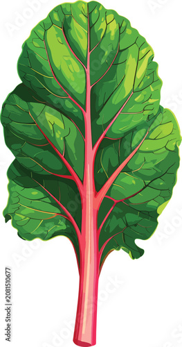 Isolated swiss chard leaf, ...