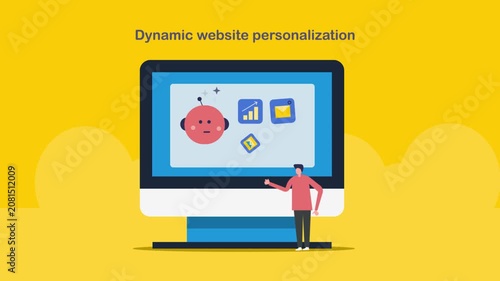 Dynamic website personalization, AI delivers tailored content based on visitor intent.