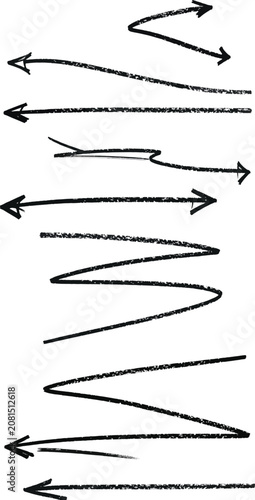 Set of hand drawn arrow ico...