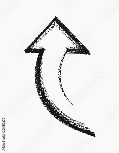 Rough textured arrow pointi...